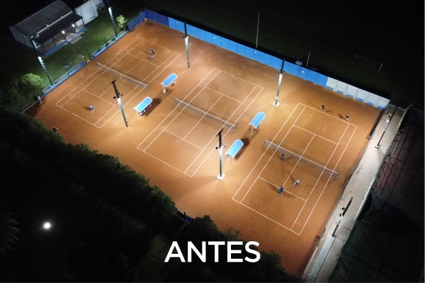 Iluminación canchas de tenis Club Deportivo Argentino