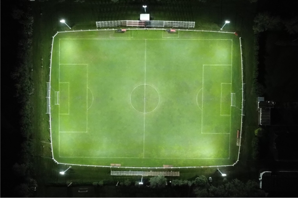 Iluminación cancha futbol Club A.C. y B. P. R. Laborde
